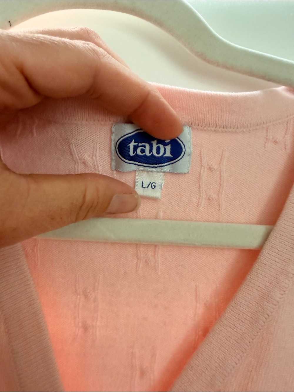 Lightweight V-Neck Button Cardigan - Soft Pink - Picture 6 of 7